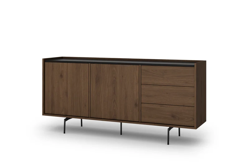 Madia 2 ante e 3 cassetti con piede in metallo Zoa 170 x 78,5 cm