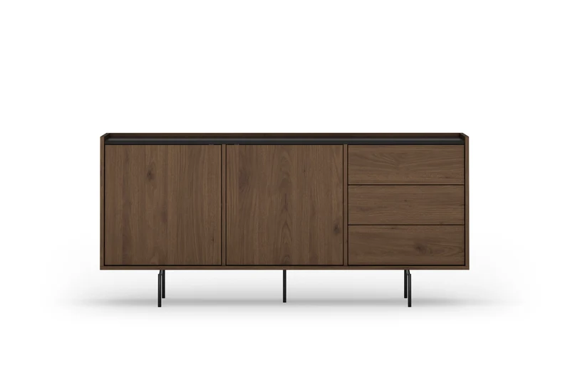 Madia 2 ante e 3 cassetti con piede in metallo Zoa 170 x 78,5 cm