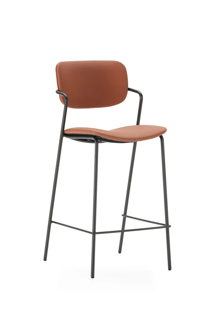Set di 2 sgabelli con gamba in metallo Nils 44x97 cm