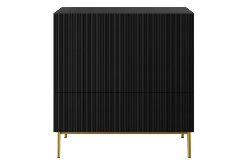 Cassettiera 3 cassetti con piede in metallo Nicole 100x105 cm