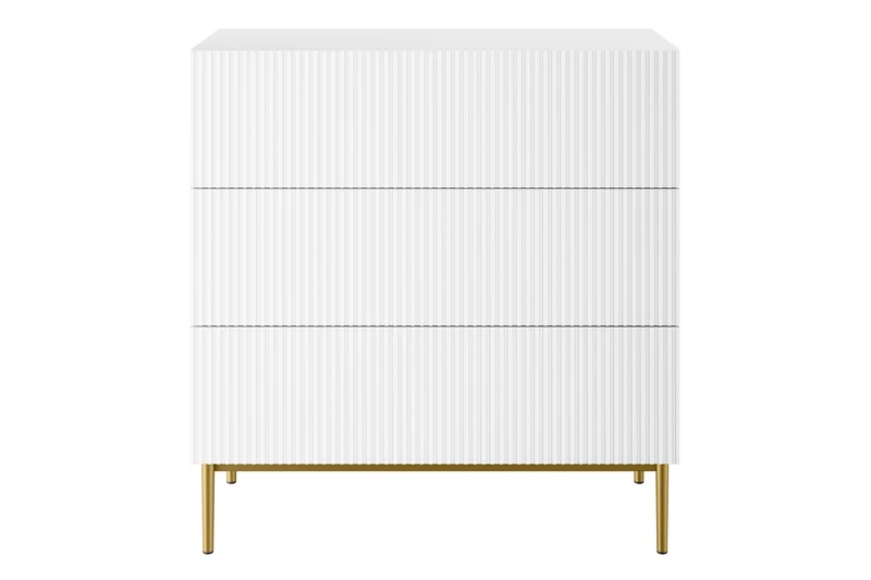 Cassettiera 3 cassetti con piede in metallo Nicole 100x105 cm
