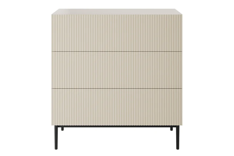 Cassettiera 3 cassetti con piede in metallo Nicole 100x105 cm