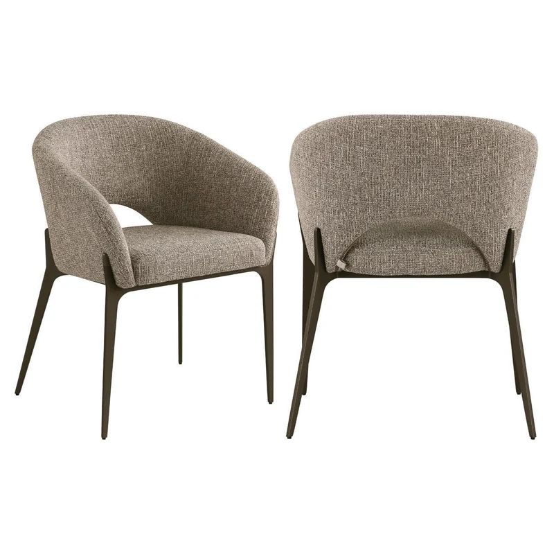 Richmond Interiors Esszimmerstuhl Kenzi brown tweed