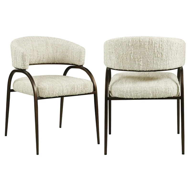 Richmond Interiors Esszimmerstuhl Charda beige angora