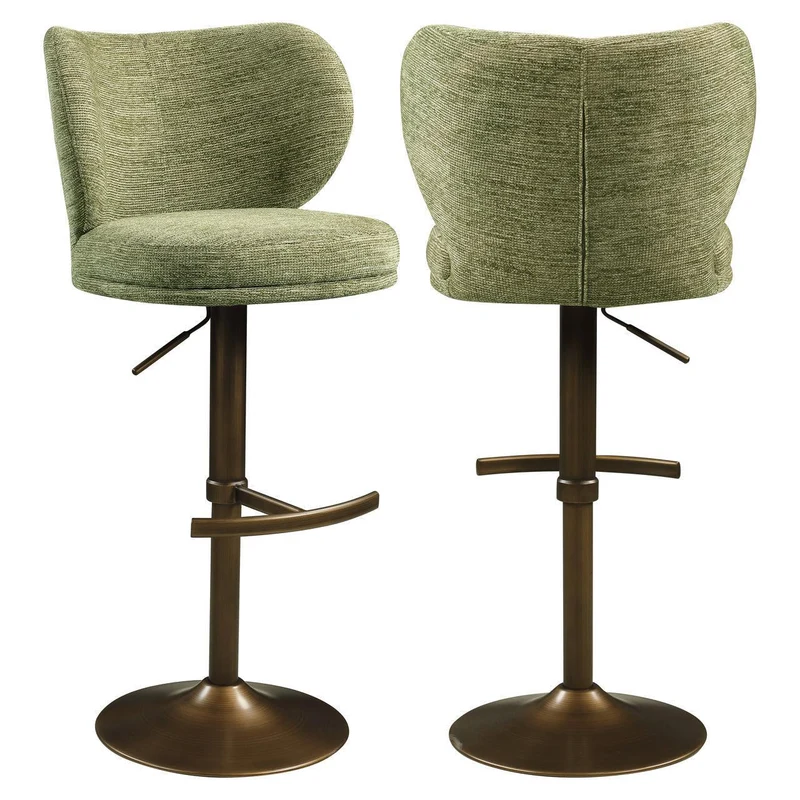 Richmond Interiors Barhocker Amely pistache softweave swivel