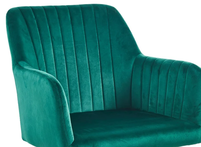 Set di 2 sedie in velluto verde con gambe in metallo nero RATUS