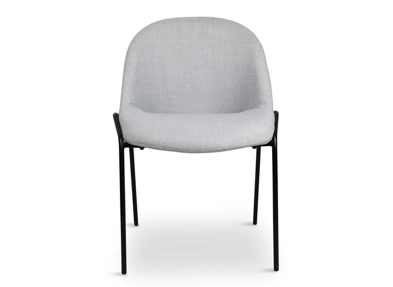 Set di 2 sedie di design in tessuto di lino grigio ZAYA