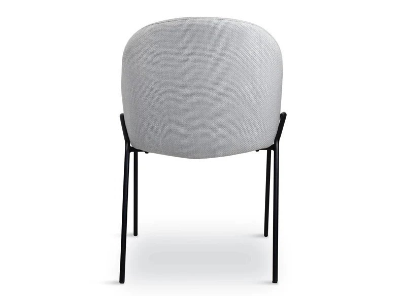 Set di 2 sedie di design in tessuto di lino grigio ZAYA