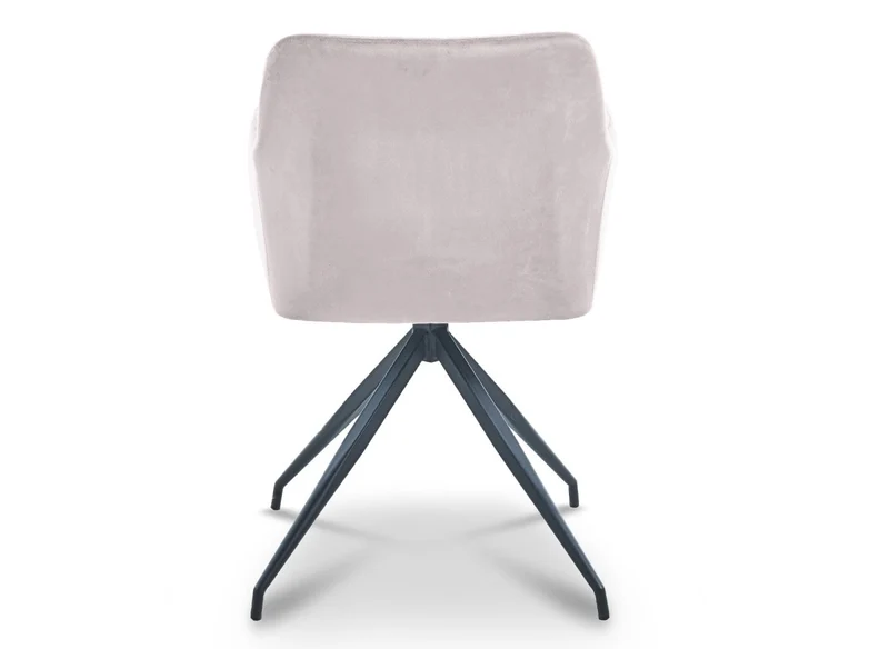 Set di 2 sedie in velluto beige con gambe in metallo nero RATUS
