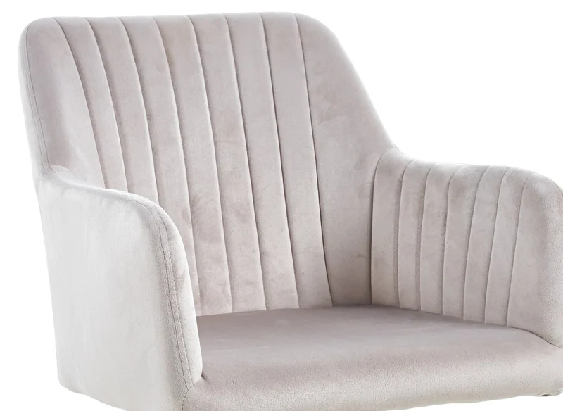 Set di 2 sedie in velluto beige con gambe in metallo nero RATUS