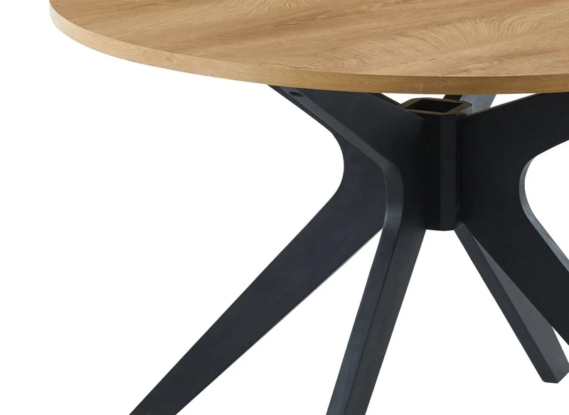 Tavolo da pranzo rotondo di design color rovere NOVEA