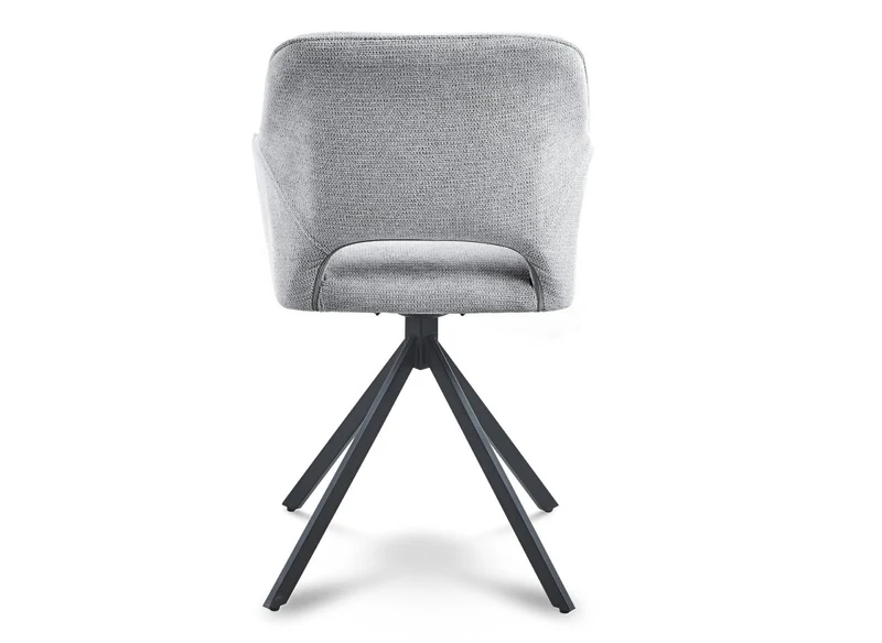 Set di 2 sedie girevoli di design in velluto grigio chiaro CIEL