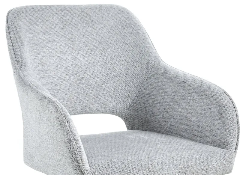 Set di 2 sedie girevoli di design in velluto grigio chiaro CIEL