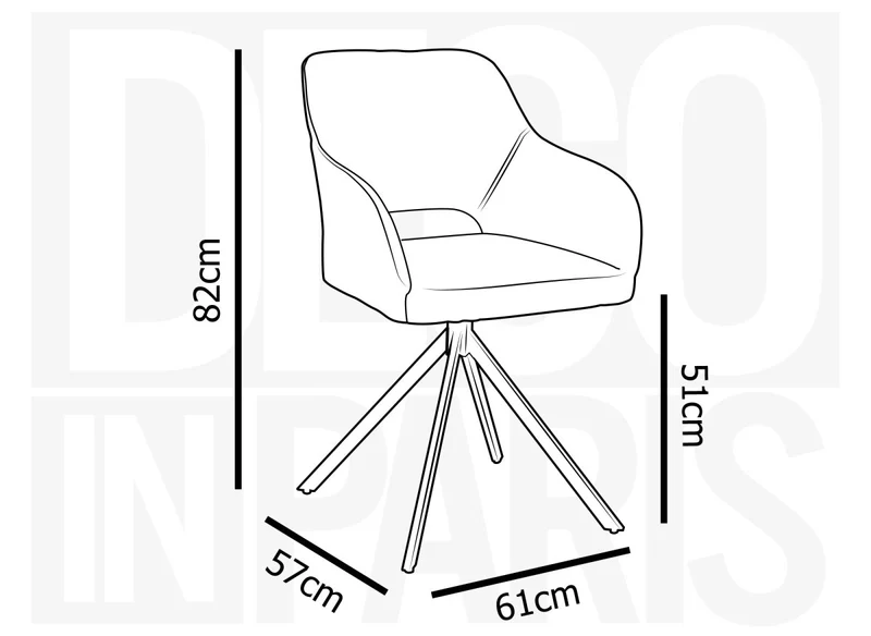 Set di 2 sedie girevoli di design in velluto grigio chiaro CIEL