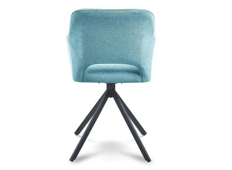 Set di 2 sedie girevoli di design in velluto verde acqua CIEL