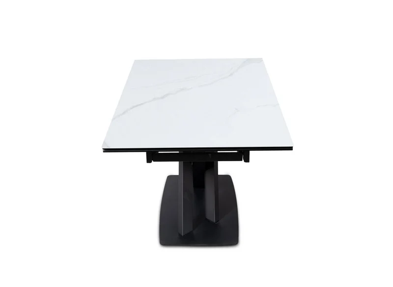 Tavolo da pranzo allungabile in ceramica bianca 6-10 persone ELEGANCE