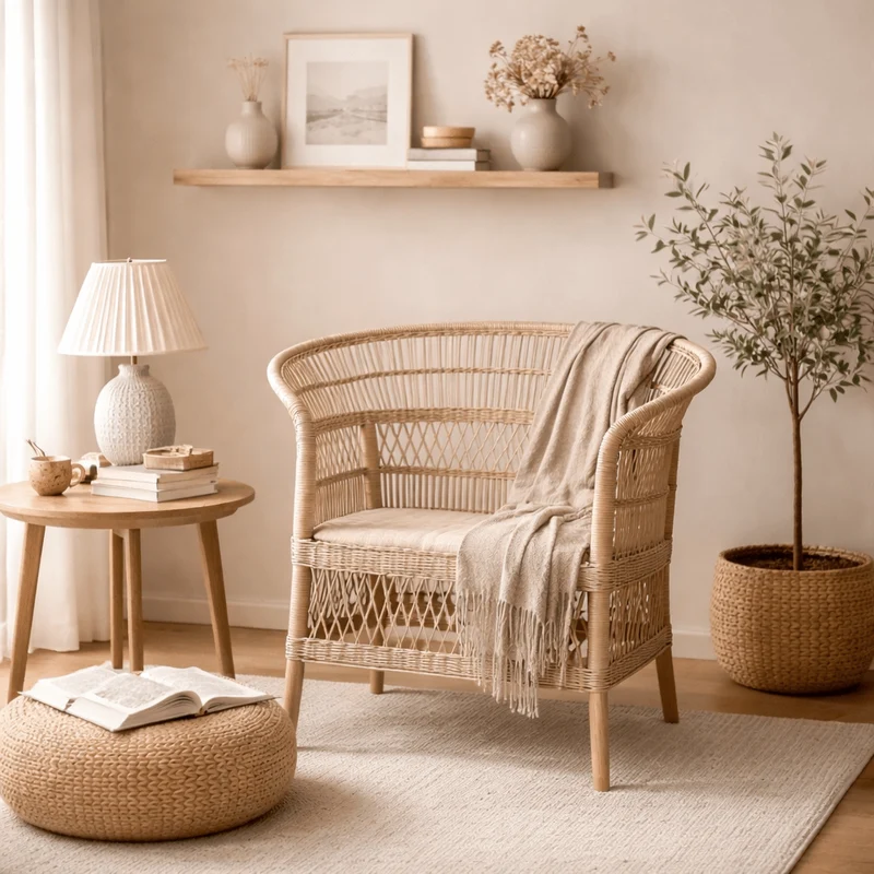 Sillón ratán natural Thai