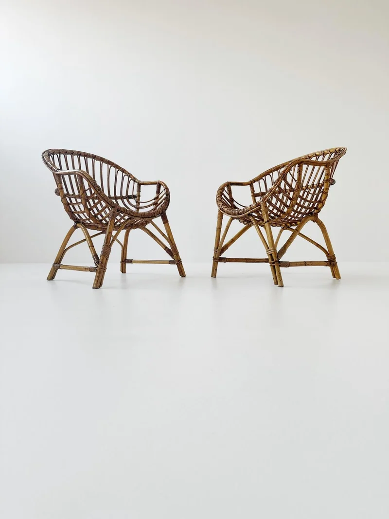 Coppia poltroncine vimini