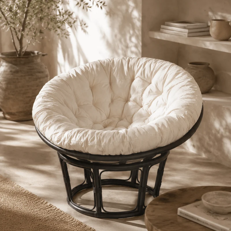 Sillón Papasan Bambu negro 100