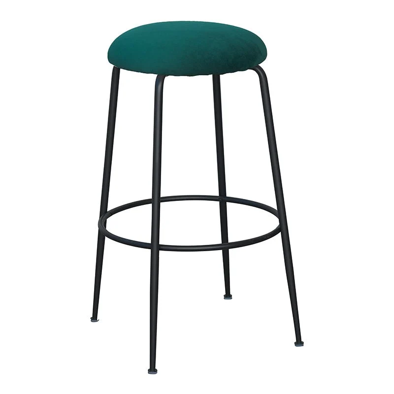 Taburete de bar H75cm Eloisse terciopelo verde