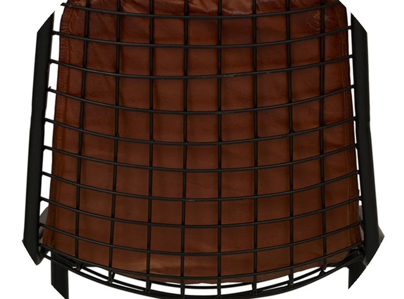 Silla comedor rejilla y acolchado cuero Harry