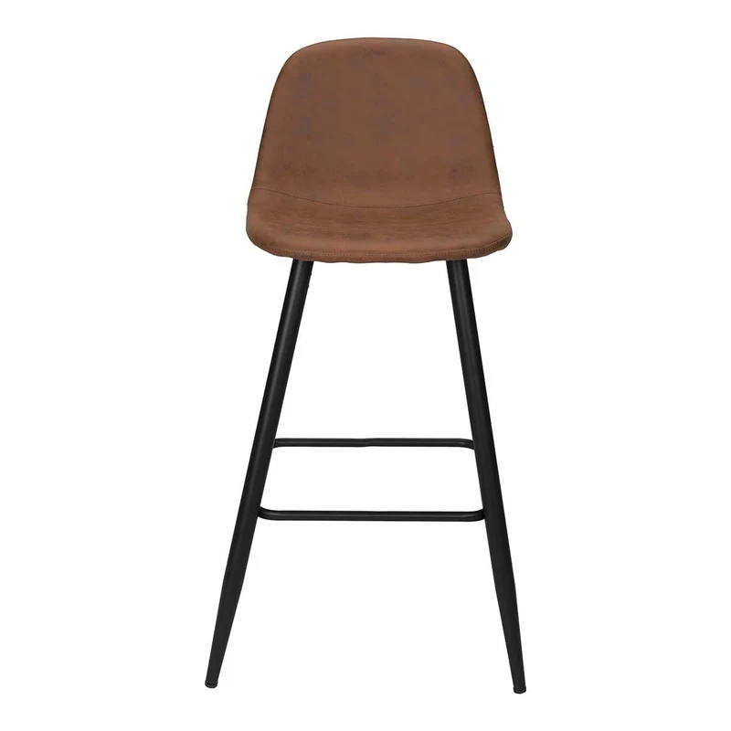 Taburete de bar microfibra marrón H75cms Bravus