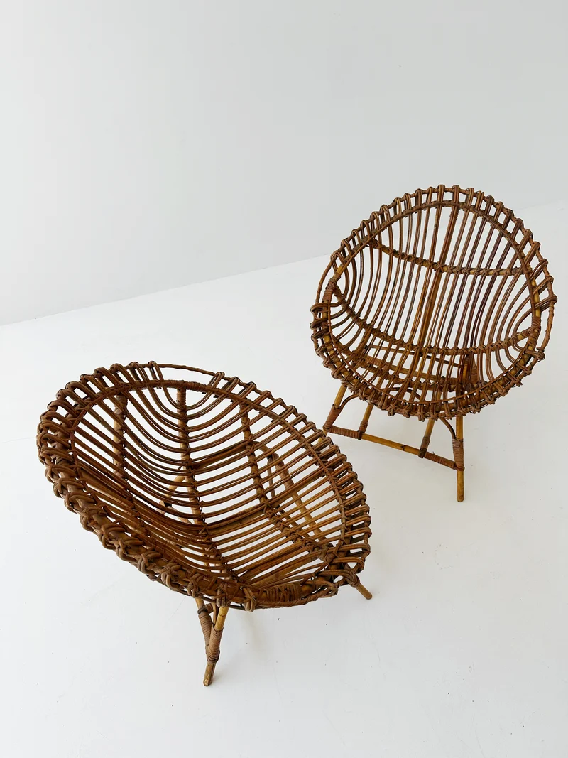 Coppia poltroncine in vimini