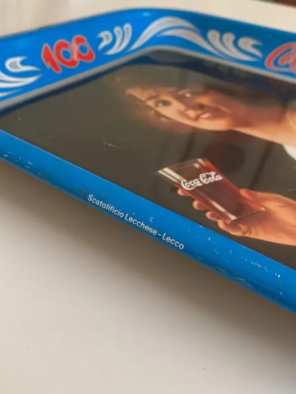 Vassoio Vintage Anniversario 100 anni Coca Cola - 1986