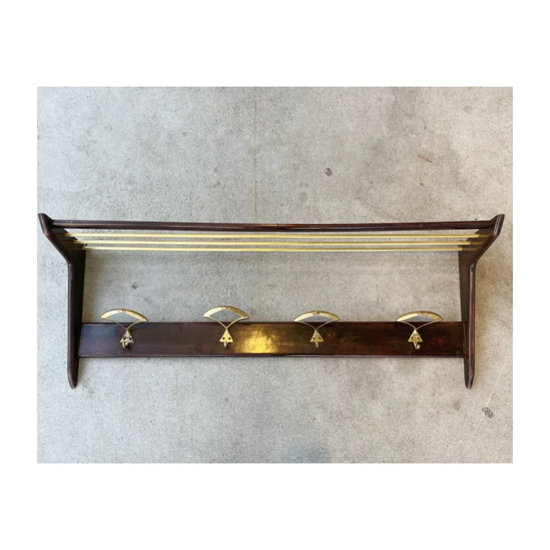 Appendiabiti in legno e ottone
