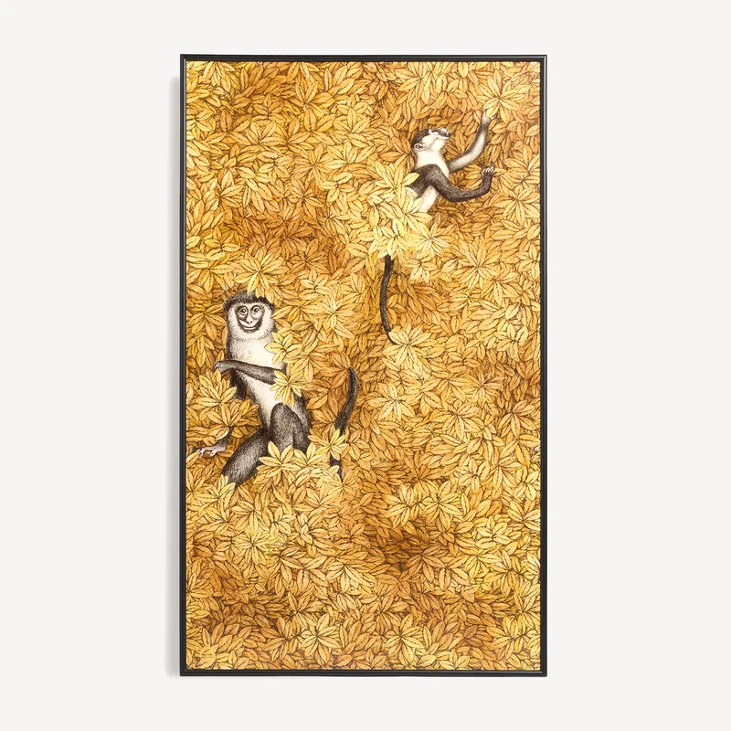 Decorative panel Scimmie e Foglie