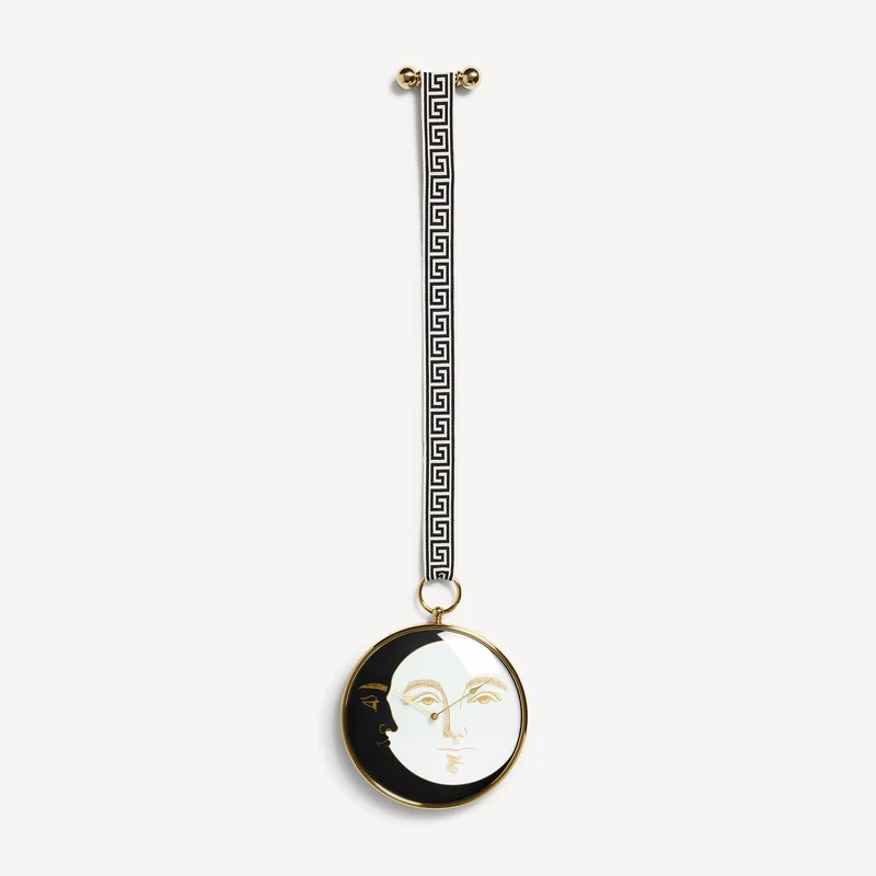 Suspended wall clock Giorno e Notte with ribbon
