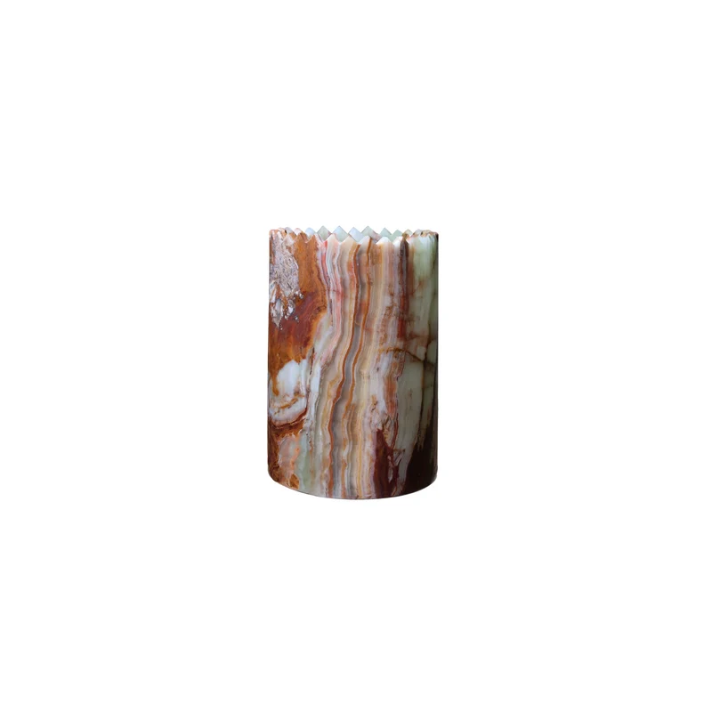 Triangoli Green Onyx Vase