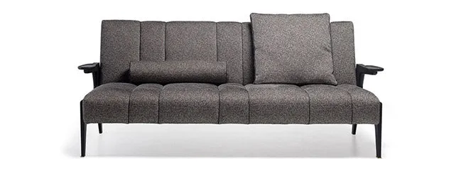 Divano moderno design "Italo" By Vibieffe in pelle martellata Scontato Outlet