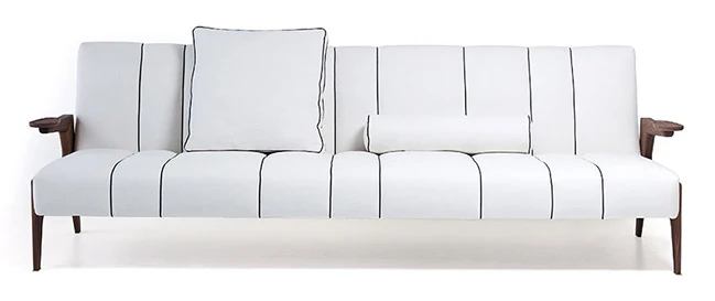 Divano moderno design "Italo" By Vibieffe in pelle martellata Scontato Outlet