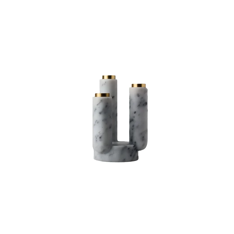Splendido White Candle Holder