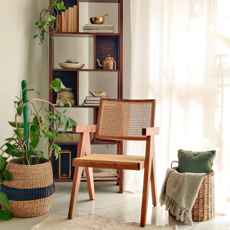 Pierre - The Chandigarh Chair Solid Wood Cane Work