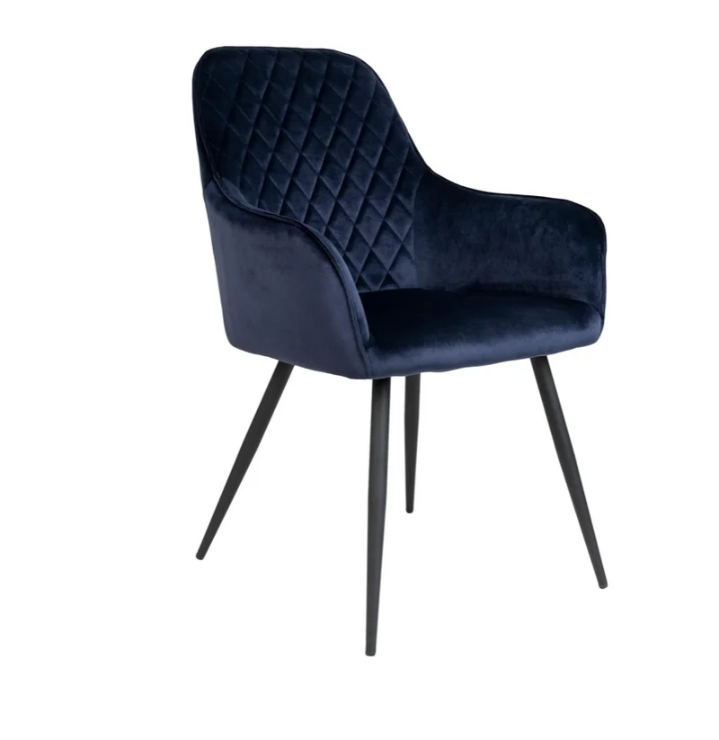 Matera Esszimmerstuhl Vito 2er-Set blau samt