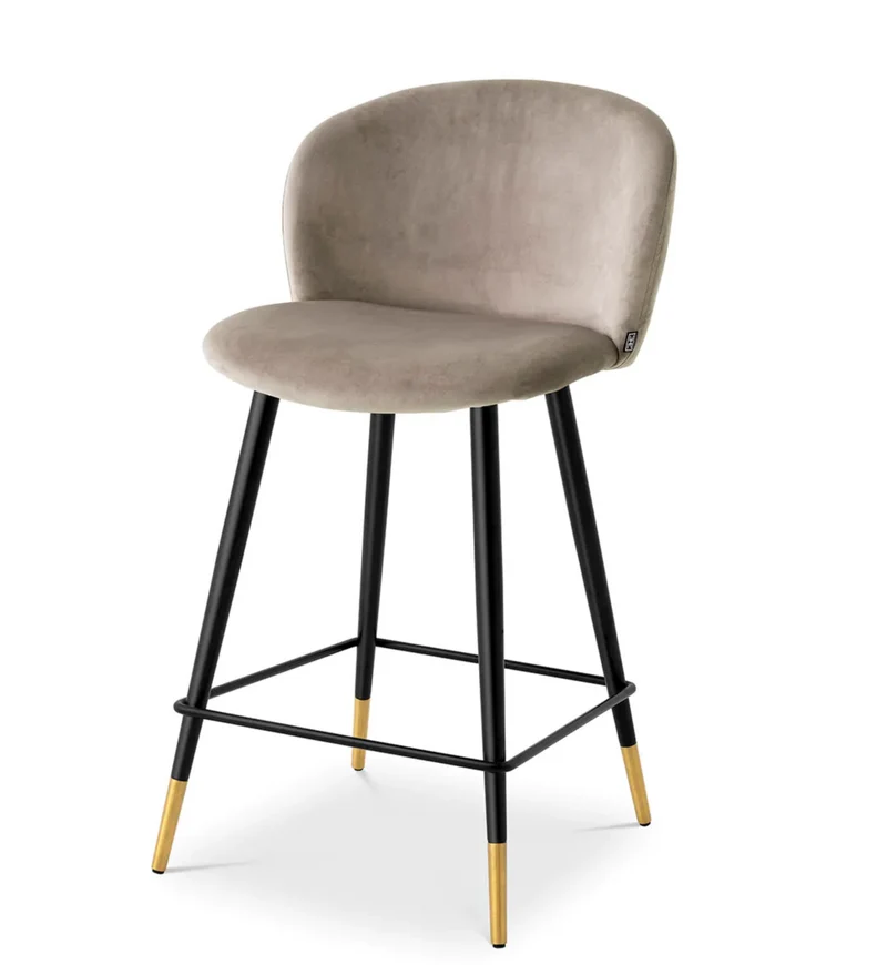 Eichholtz Thekenhocker Volante Beige Velvet