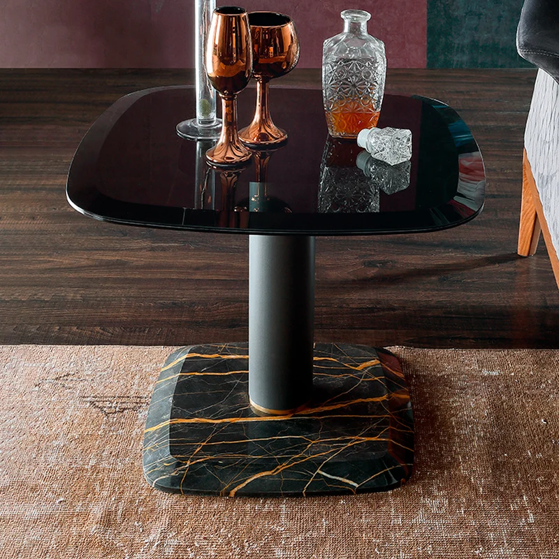 Botero Glossy Port Saint Laurent Marble Coffee Table by Tonin Casa