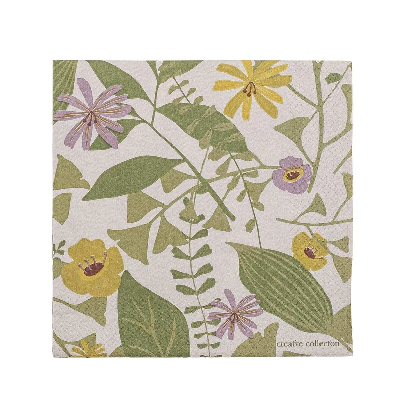 Servetten papier groen Camelie
