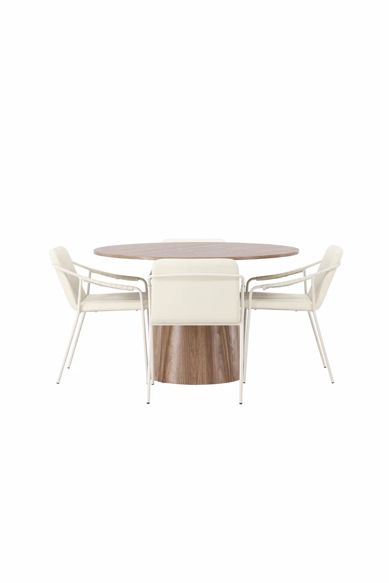Lanzo Esszimmerset + Tvist ⌀120cm/4St.