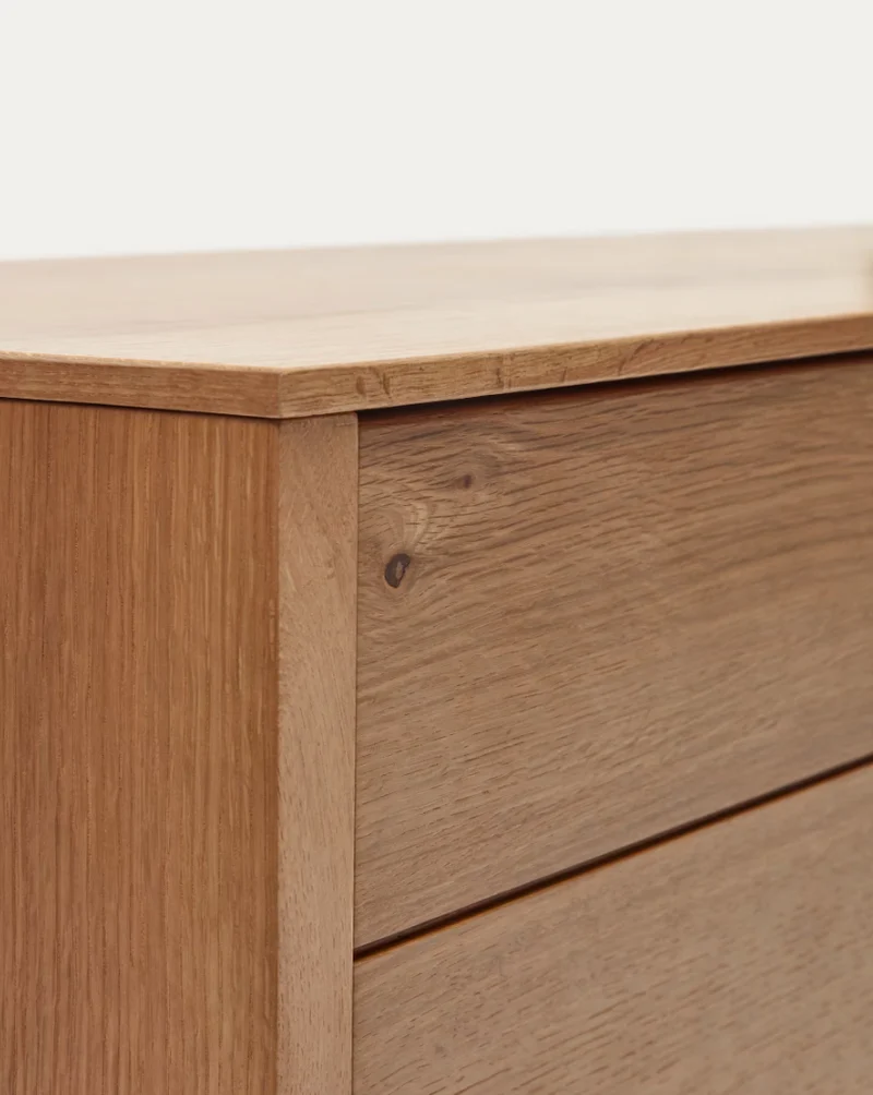 Credenza Alguema 4 ante impiallacciato rovere finitura naturale 200 x 74 cm