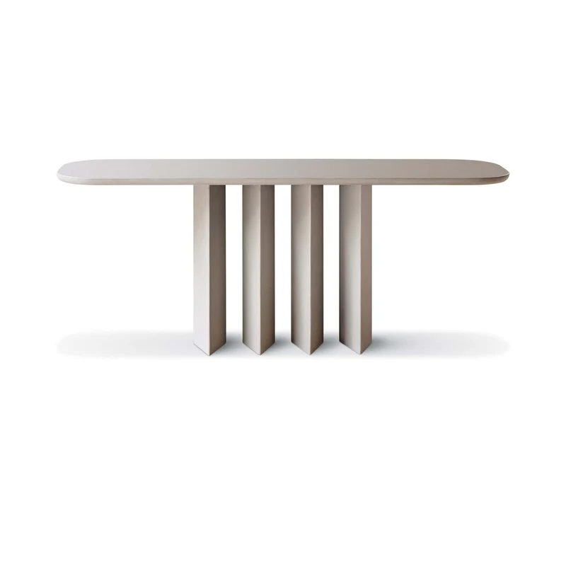 Consolle GEOMETRIC rettangolare con base in metallo 140 cm