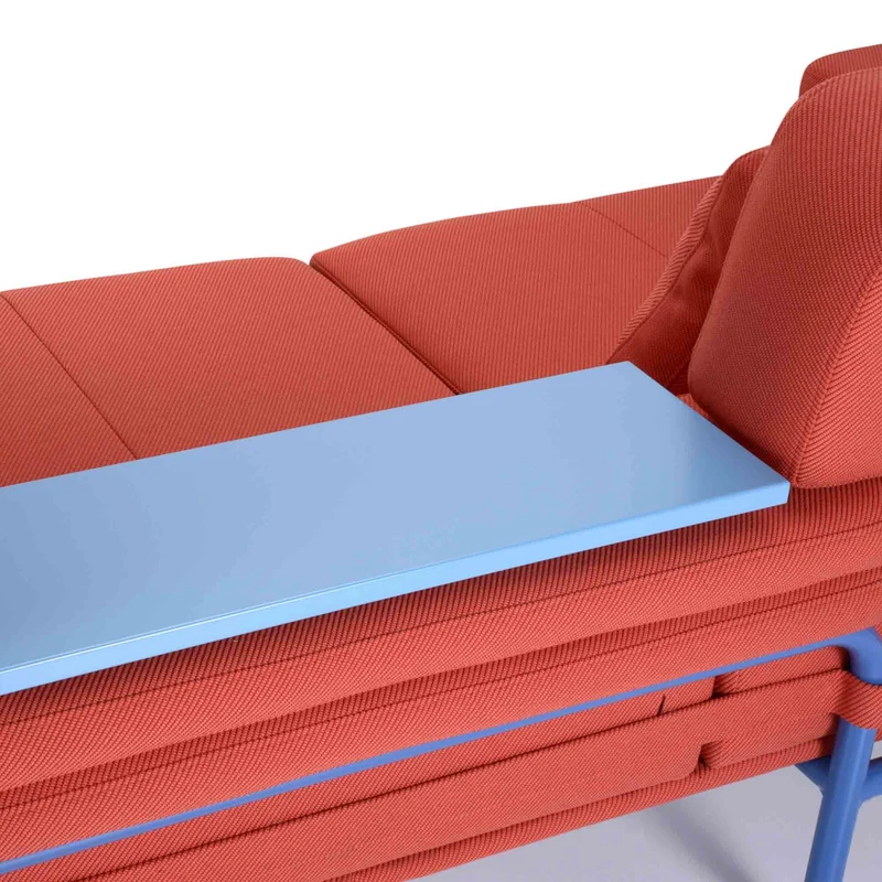 Three-Seater Sofa with Shelf LEO by Daria Zinovatnaya for Adrenalina