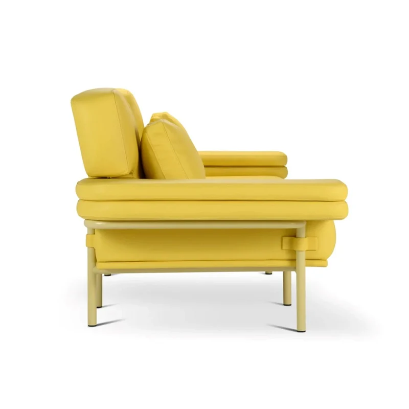 Three-Seater Sofa with Shelf LEO by Daria Zinovatnaya for Adrenalina