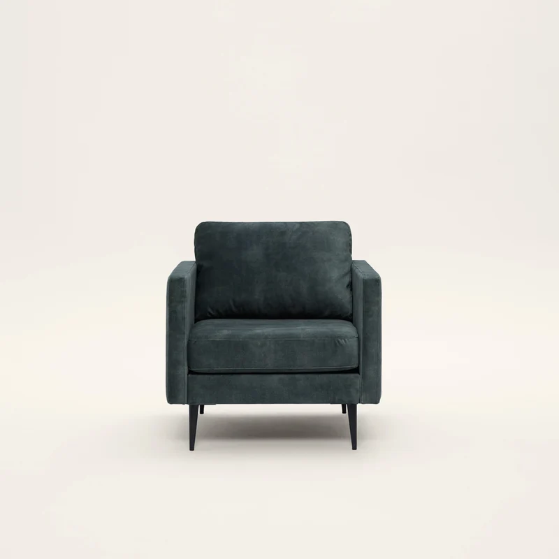 Fauteuil CESARE ado vintage kaki grisé