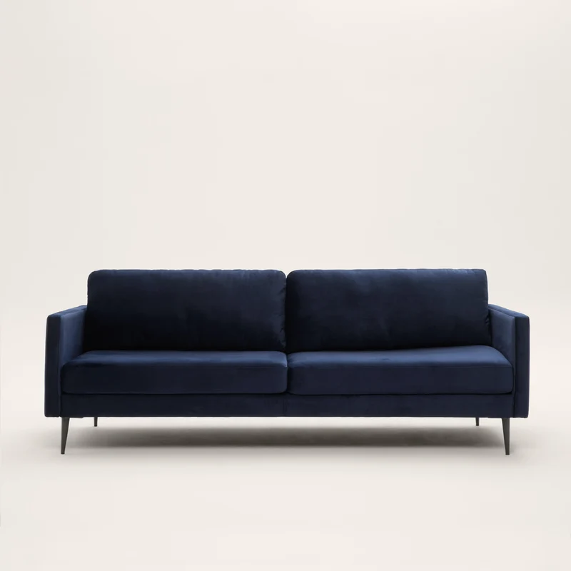 Canapé 3 places CESARE quartz bleu nuit