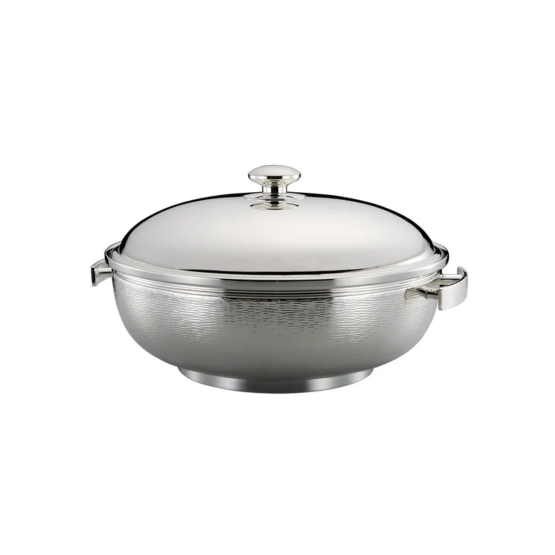Big Silver Thermal Food Serving Dish