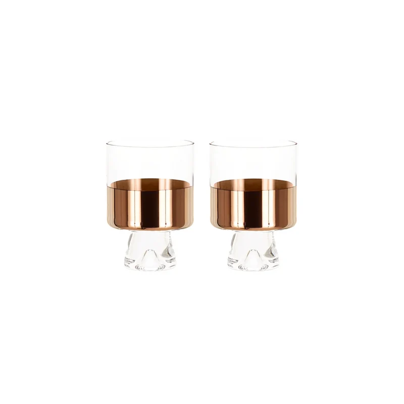 Tank Copper Low Ball Glasses Set of 2