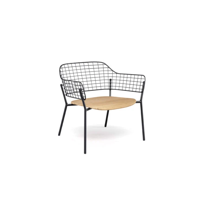 Poltrona Lyze con Seduta in Teak
